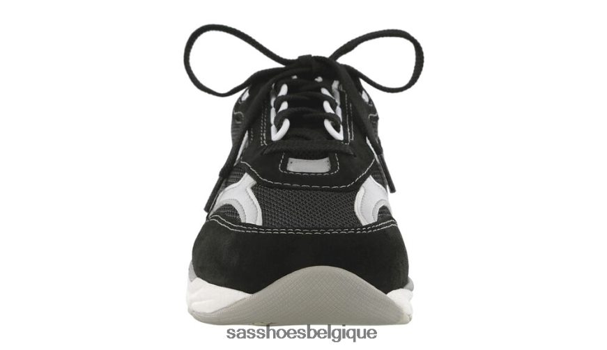 femmes énergique Noir argent SAS baskets à lacets en mesh tour VF6ZVJ296