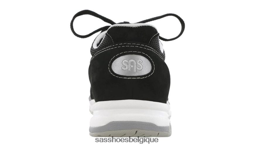 femmes énergique Noir argent SAS baskets à lacets en mesh tour VF6ZVJ296