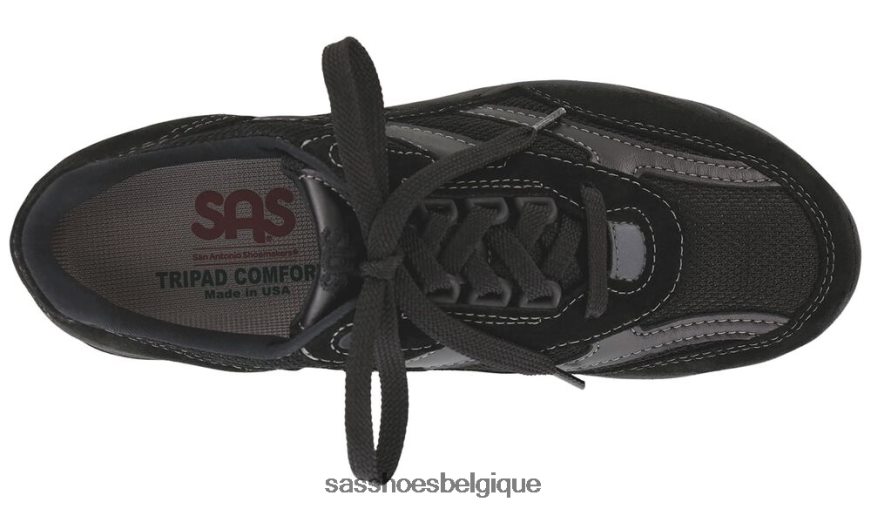 femmes énergique noir SAS baskets à lacets en mesh tour VF6ZVJ295