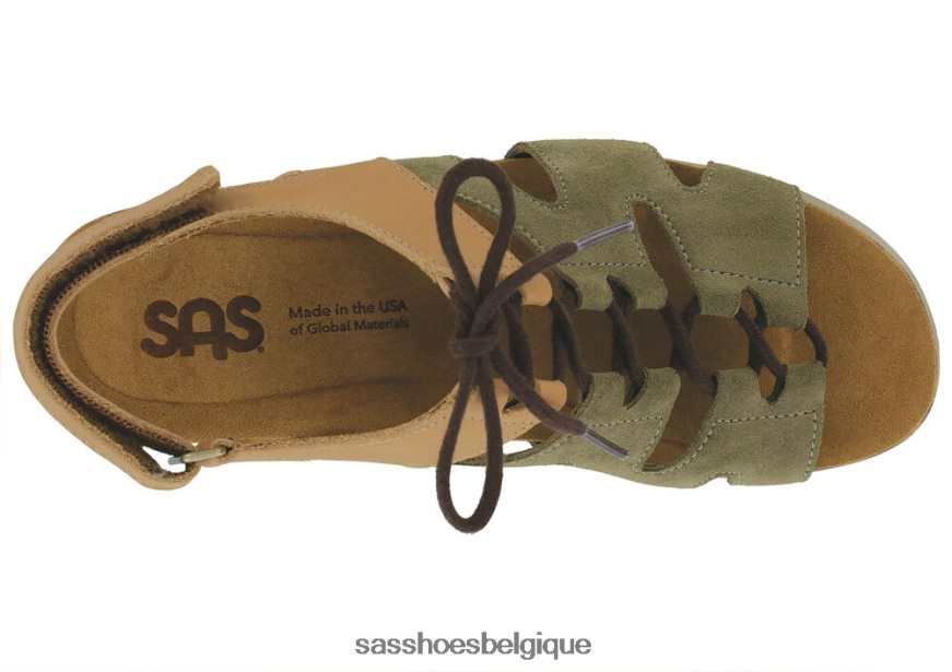femmes polyvalent armoise SAS sandale compensée à lacets sedona VF6ZVJ436
