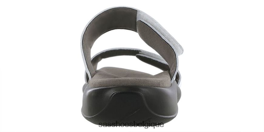 femmes polyvalent blanc/argent SAS sandale en cuir nudu slide VF6ZVJ133
