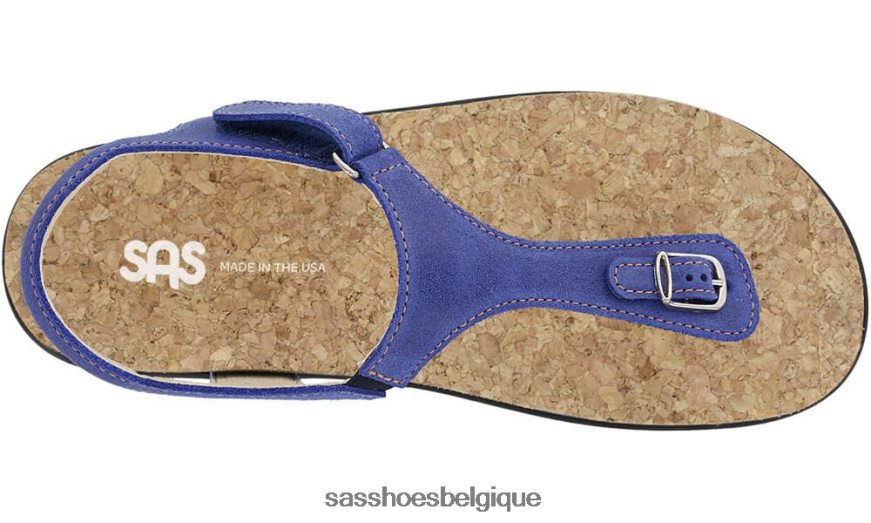 femmes polyvalent bleu SAS sandale à bride en T Marina VF6ZVJ137