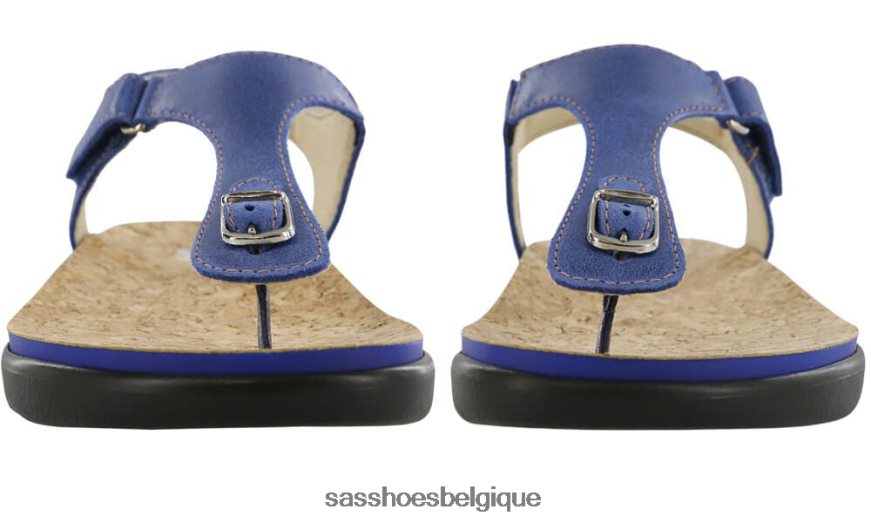 femmes polyvalent bleu SAS sandale à bride en T Marina VF6ZVJ137
