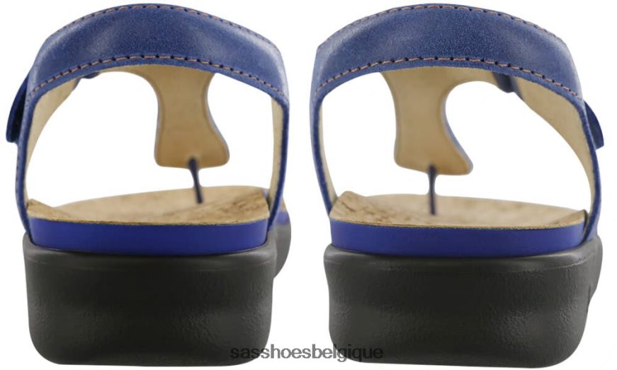 femmes polyvalent bleu SAS sandale à bride en T Marina VF6ZVJ137