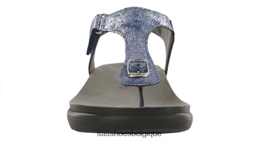 femmes polyvalent bleu argenté SAS sandale à bride en T Marina VF6ZVJ143