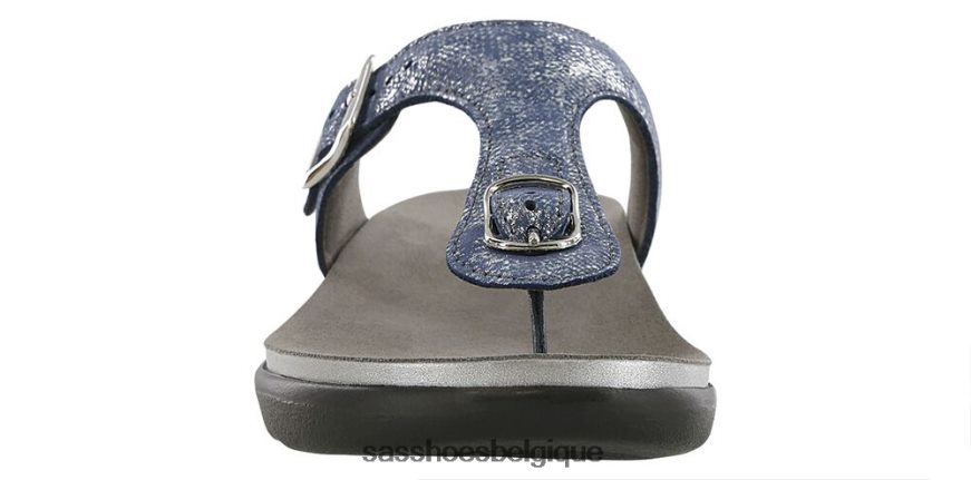 femmes polyvalent bleu argenté SAS sandales à bride en T Sanibel VF6ZVJ33
