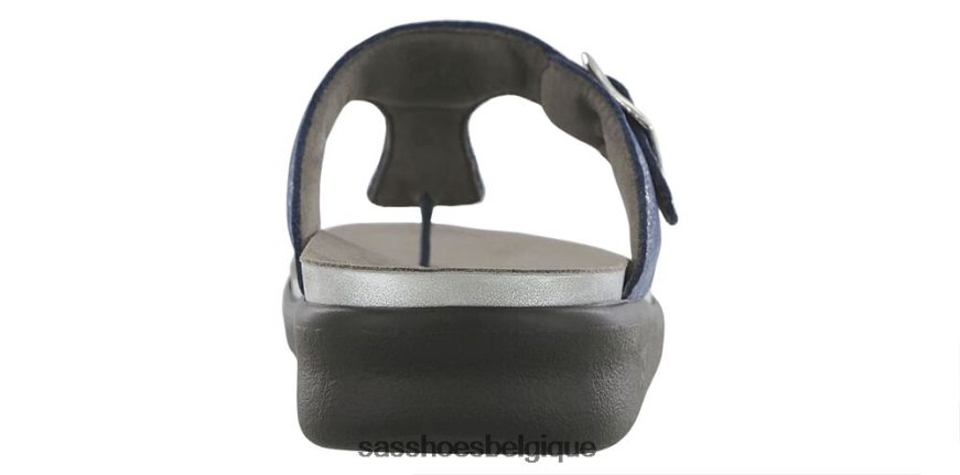 femmes polyvalent bleu argenté SAS sandales à bride en T Sanibel VF6ZVJ33