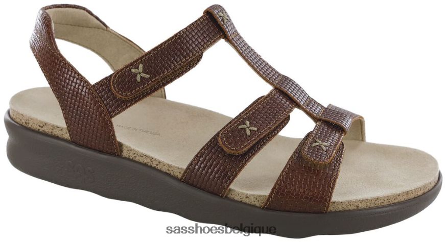 femmes polyvalent brandy tissé SAS sandale à bride en T sorrento VF6ZVJ152