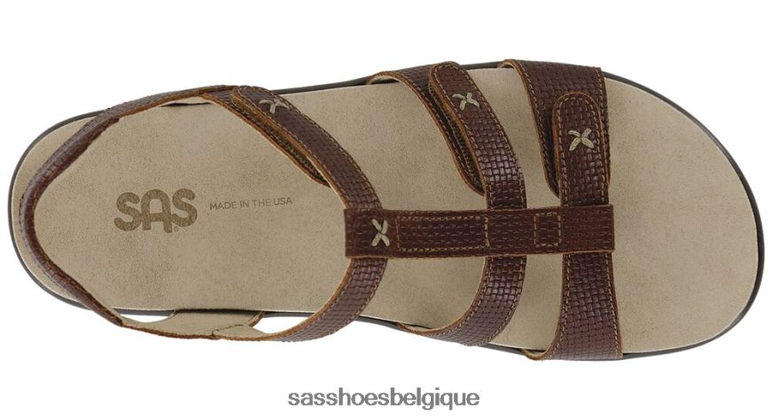femmes polyvalent brandy tissé SAS sandale à bride en T sorrento VF6ZVJ152