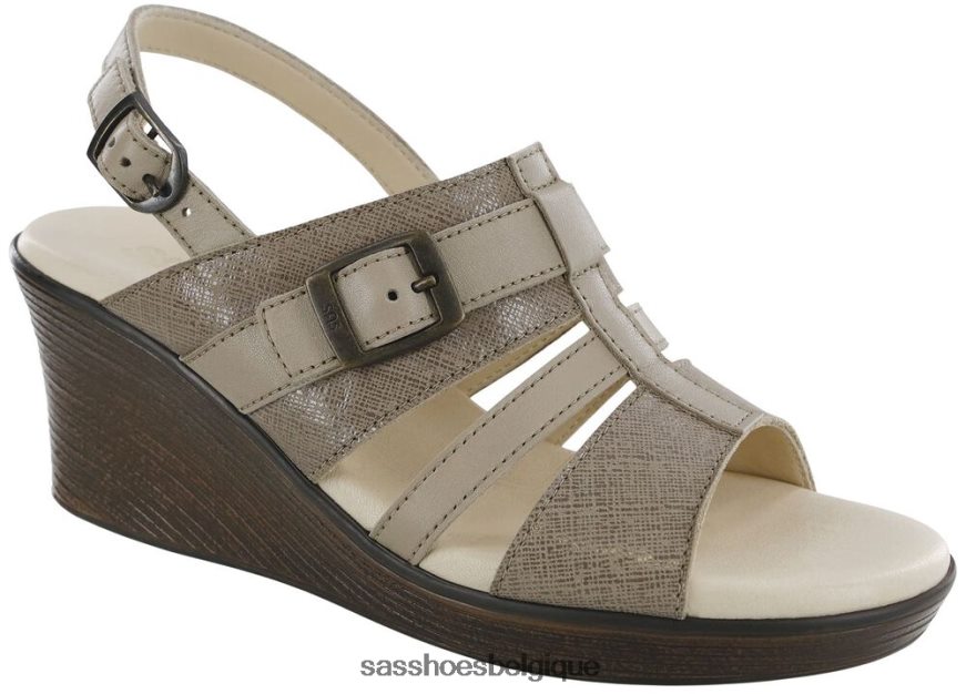 femmes polyvalent brouillard/taupe SAS sandale compensée à bride en T layla VF6ZVJ161