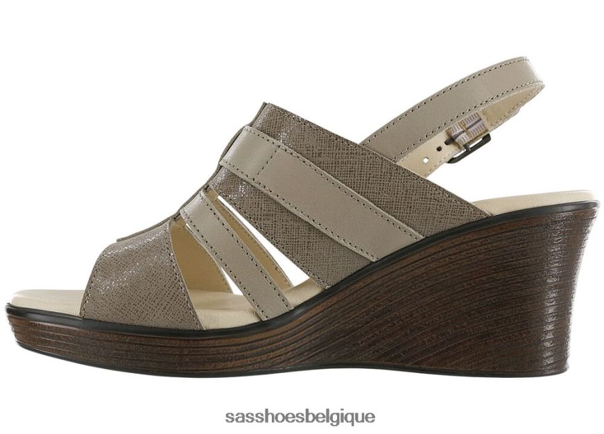 femmes polyvalent brouillard/taupe SAS sandale compensée à bride en T layla VF6ZVJ161