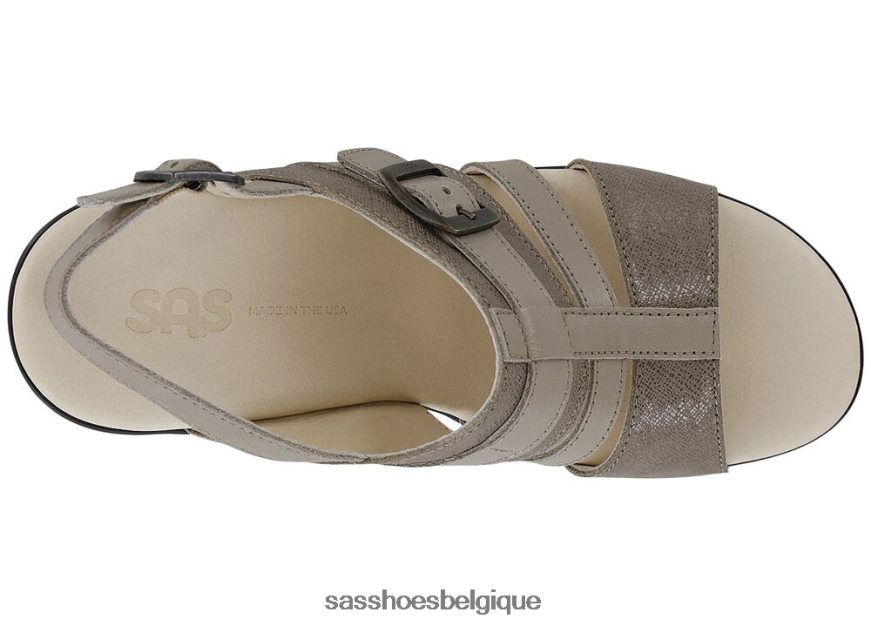 femmes polyvalent brouillard/taupe SAS sandale compensée à bride en T layla VF6ZVJ161