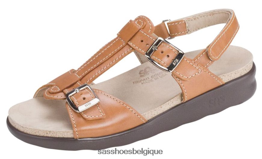 femmes polyvalent caramel SAS sandale captiva à bride en T VF6ZVJ151