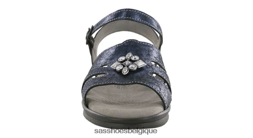 femmes polyvalent craquelé marine SAS sandale à bride quart de helena VF6ZVJ91