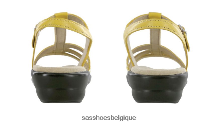 femmes polyvalent jaune/chevrons SAS sandale capri à bride en T VF6ZVJ148