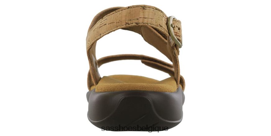 femmes polyvalent liège doré SAS sandale à bride talon nudu VF6ZVJ93