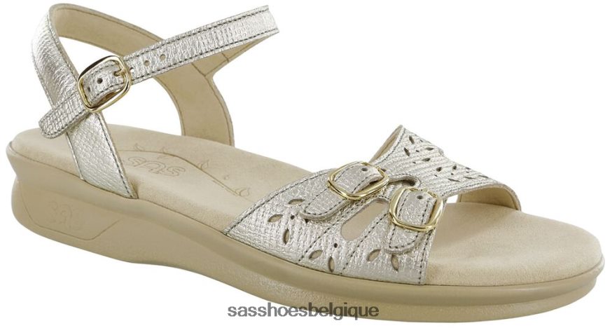 femmes polyvalent lin d'or SAS sandale à deux brides VF6ZVJ88