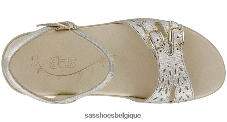 femmes polyvalent lin d\'or SAS sandale à deux brides VF6ZVJ88