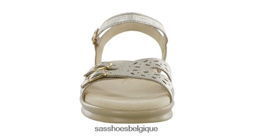 femmes polyvalent lin d\'or SAS sandale à deux brides VF6ZVJ88
