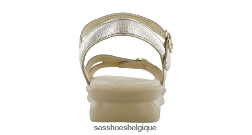 femmes polyvalent lin d\'or SAS sandale à deux brides VF6ZVJ88