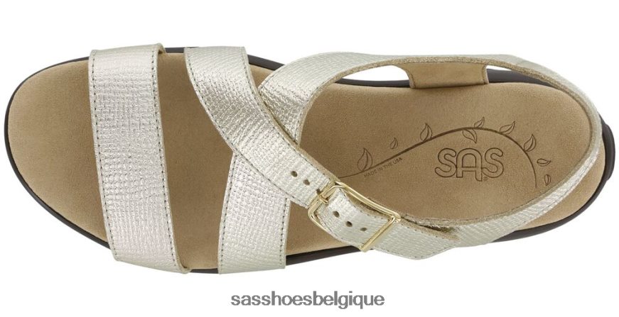 femmes polyvalent lin d\'or SAS sandale laguna à brides croisées VF6ZVJ170