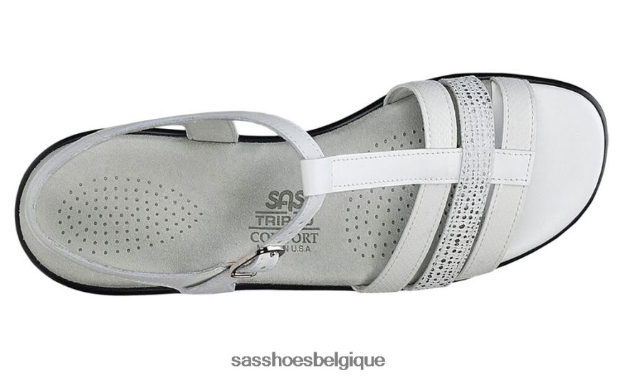 femmes polyvalent multicolore blanc SAS sandale capri à bride en T VF6ZVJ146
