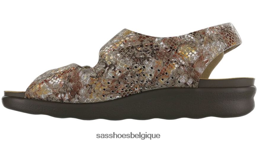 femmes polyvalent multiserpent taupe SAS sandale décontractée à bride au talon VF6ZVJ117