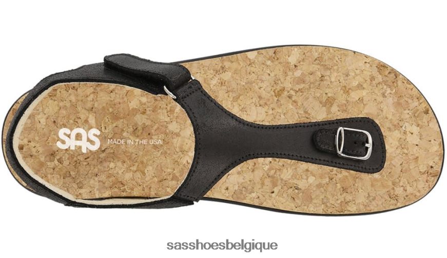 femmes polyvalent noir SAS sandale à bride en T Marina VF6ZVJ139