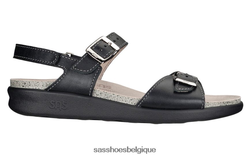 femmes polyvalent noir SAS sandale captiva à bride en T VF6ZVJ150