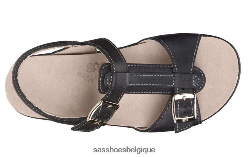 femmes polyvalent noir SAS sandale captiva à bride en T VF6ZVJ150
