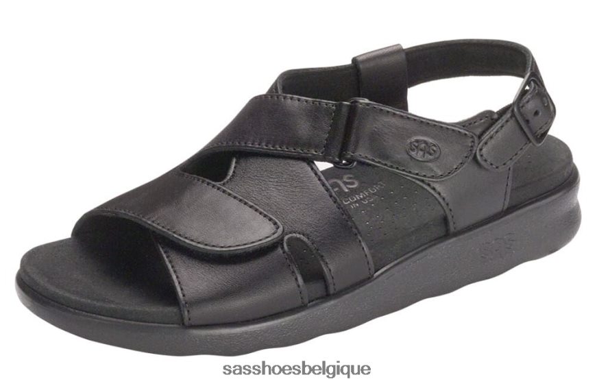 femmes polyvalent noir SAS sandale huggy à bride croisée VF6ZVJ167
