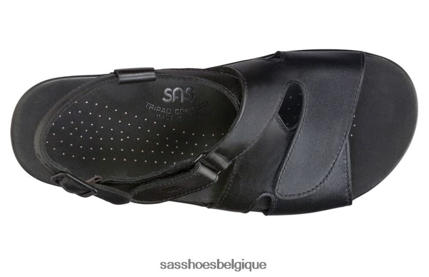 femmes polyvalent noir SAS sandale huggy à bride croisée VF6ZVJ167