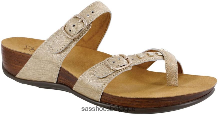 femmes polyvalent or métallique SAS sandale jett à boucle d\'orteil VF6ZVJ134