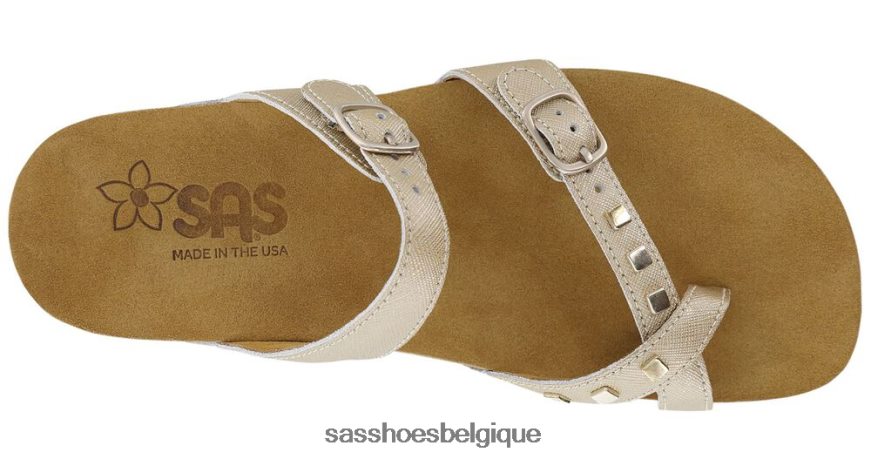 femmes polyvalent or métallique SAS sandale jett à boucle d\'orteil VF6ZVJ134