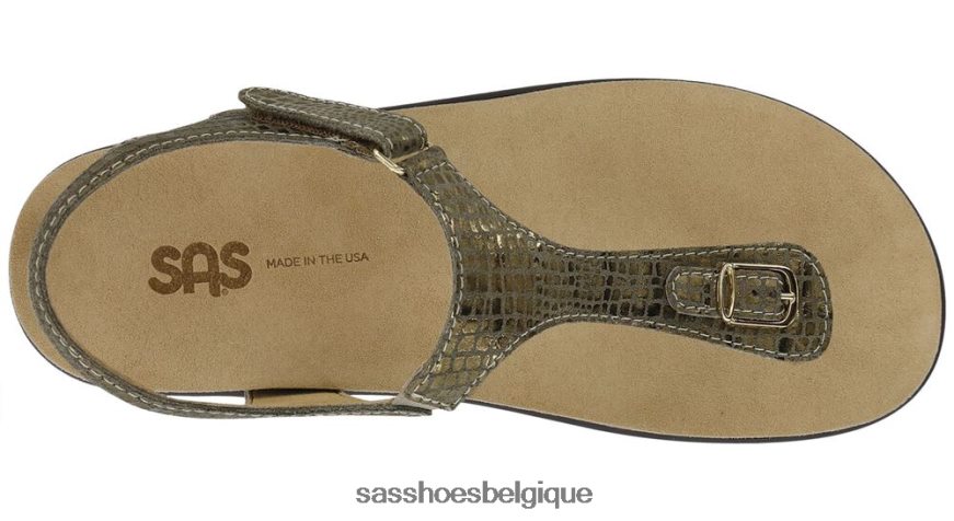 femmes polyvalent or olive SAS sandale à bride en T Marina VF6ZVJ142