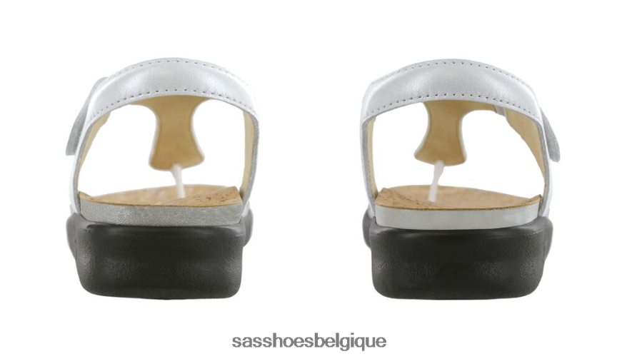 femmes polyvalent perle blanche SAS sandale à bride en T Marina VF6ZVJ141