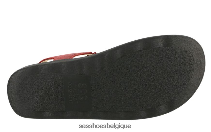 femmes polyvalent rouge SAS sandale à bride en T Marina VF6ZVJ140