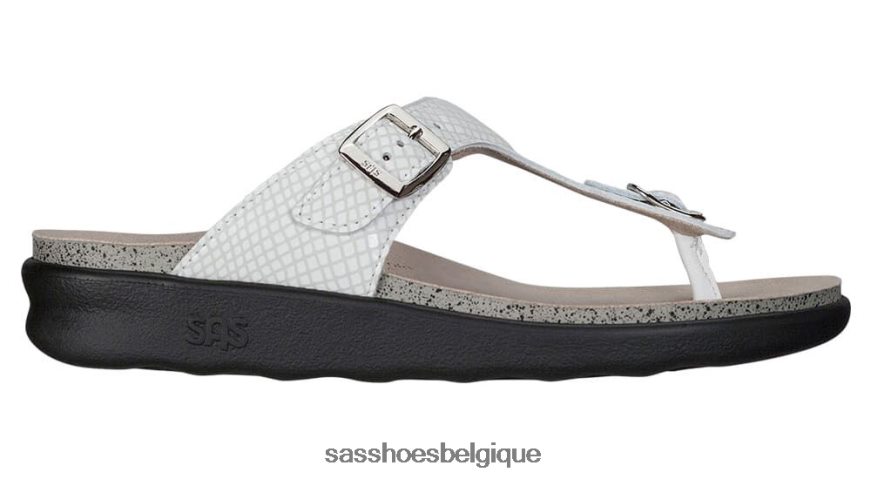 femmes polyvalent serpent blanc SAS sandales à bride en T Sanibel VF6ZVJ37