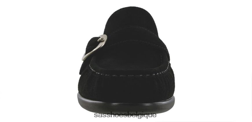 femmes polyvalent Suède noir SAS mocassins à enfiler lara VF6ZVJ242