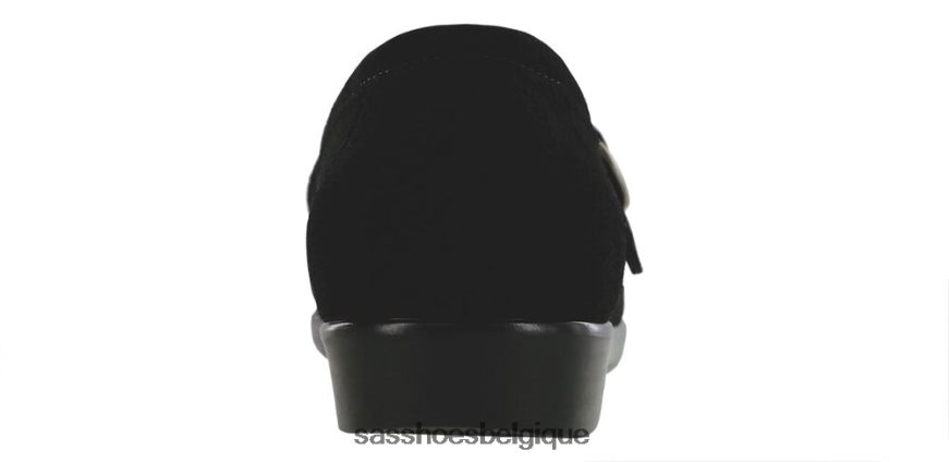 femmes polyvalent Suède noir SAS mocassins à enfiler lara VF6ZVJ242