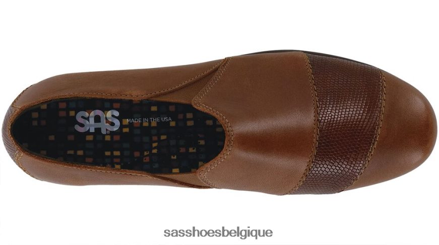 femmes polyvalent auburn/lézard SAS mocassins à enfiler nora VF6ZVJ247