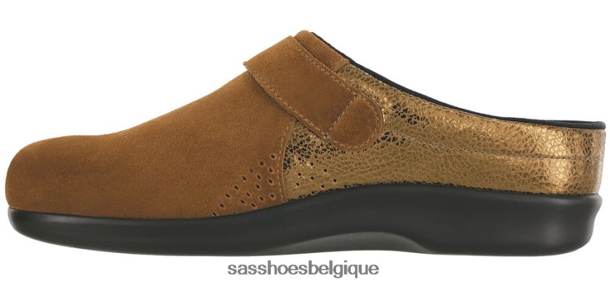femmes polyvalent bronze turbiné SAS sabot glisser sur mocassins VF6ZVJ235