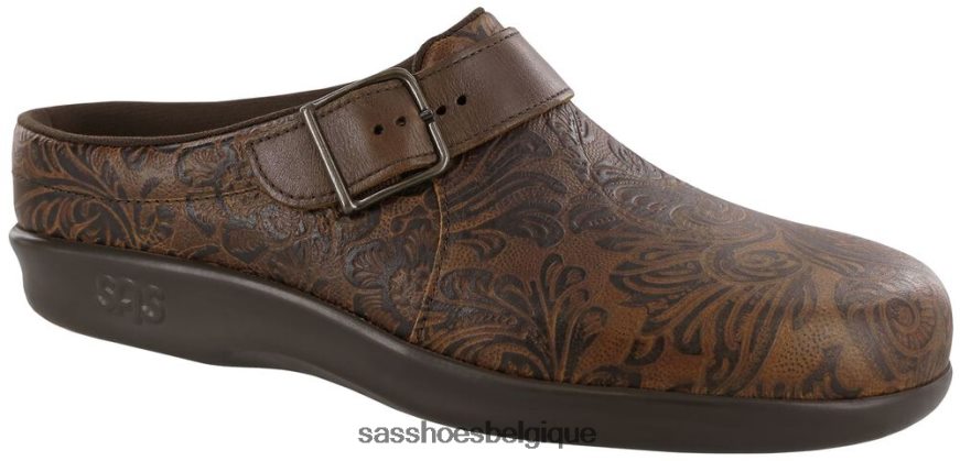 femmes polyvalent cow-boy floral SAS sabot glisser sur mocassins VF6ZVJ237