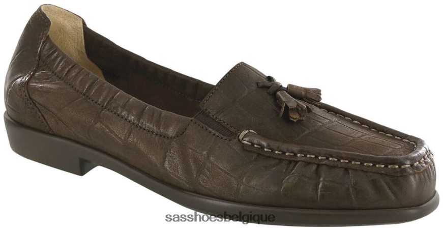 femmes polyvalent croco de bronze SAS espoir glisser sur mocassins VF6ZVJ210