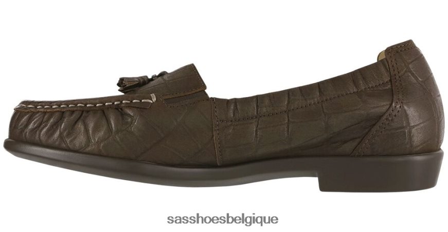 femmes polyvalent croco de bronze SAS espoir glisser sur mocassins VF6ZVJ210
