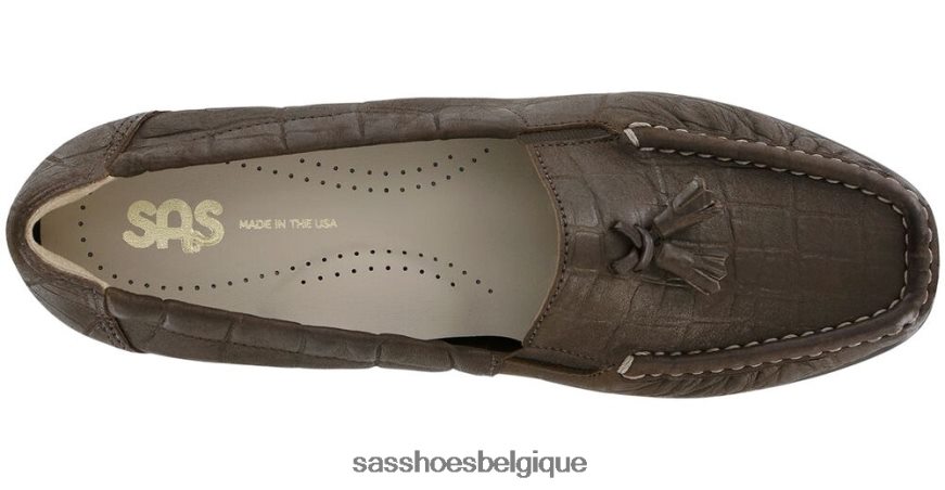 femmes polyvalent croco de bronze SAS espoir glisser sur mocassins VF6ZVJ210