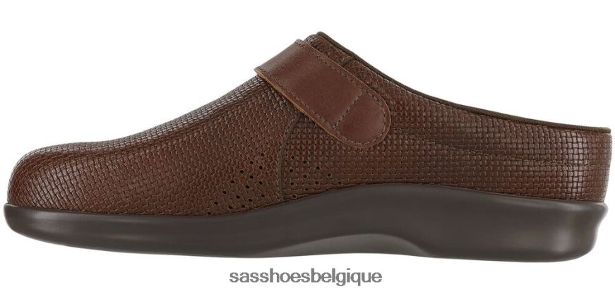 femmes polyvalent marron tissé SAS sabot glisser sur mocassins VF6ZVJ238