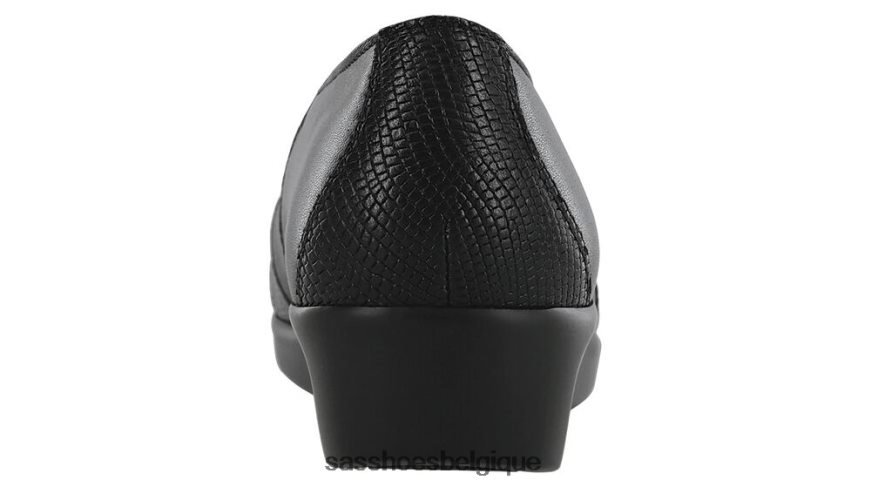 femmes polyvalent noir/lézard SAS mocassins à enfiler nora VF6ZVJ246