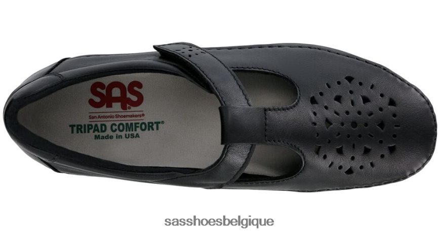 femmes polyvalent noir lisse SAS mocassins à enfiler en saule VF6ZVJ233