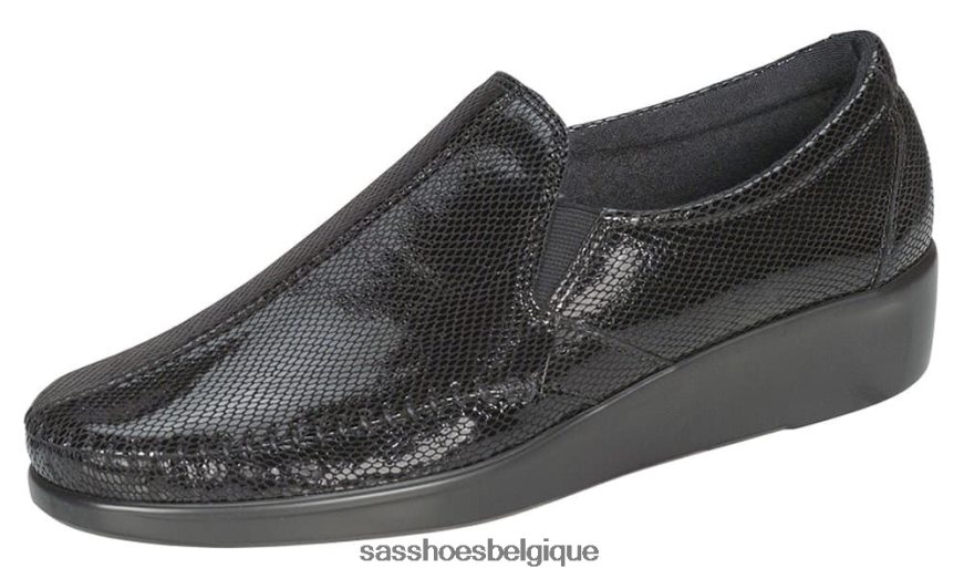femmes polyvalent serpent noir SAS mocassins à enfiler de rêve VF6ZVJ181